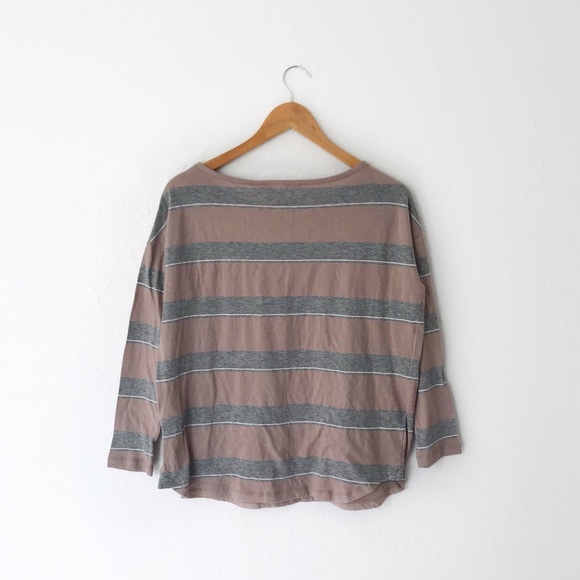 Joie Sherry Striped Scoopneck Cotton Linen Top M - Picture 4 of 7